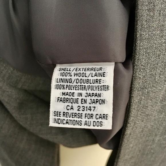 TALBOTS WOOL Button Up Blazer Gray Size 8 Petite - Picture 9 of 10